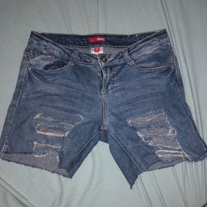Ripped Jean Shorts